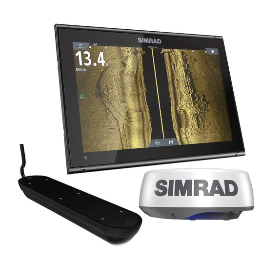 Suncoast Marine and Auto offers Simrad GO9 XSE Chartplotter Radar Bundle HALO20+ Active Imaging 3-in-1 Transom Mount Transducer C-MAP Discover Chart [000-15617-002]