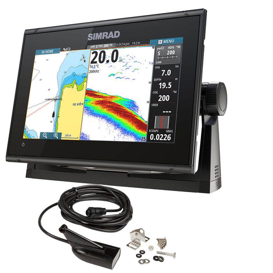 Suncoast Marine and Auto offers Simrad GO9 XSE Chartplotter/Fishfinder w/MED/HI Downscan Transom Mount Transducer C-MAP Discover Chart [000-13211-002]