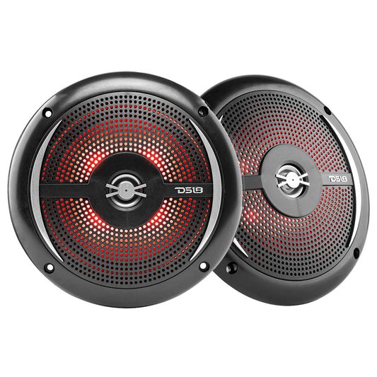 Suncoast Marine and Auto offers DS18 HYDRO 6.5" 2-Way Marine Slim Speakers w/RGB LED Lighting 100W - Black [NXL-6SL/BK]