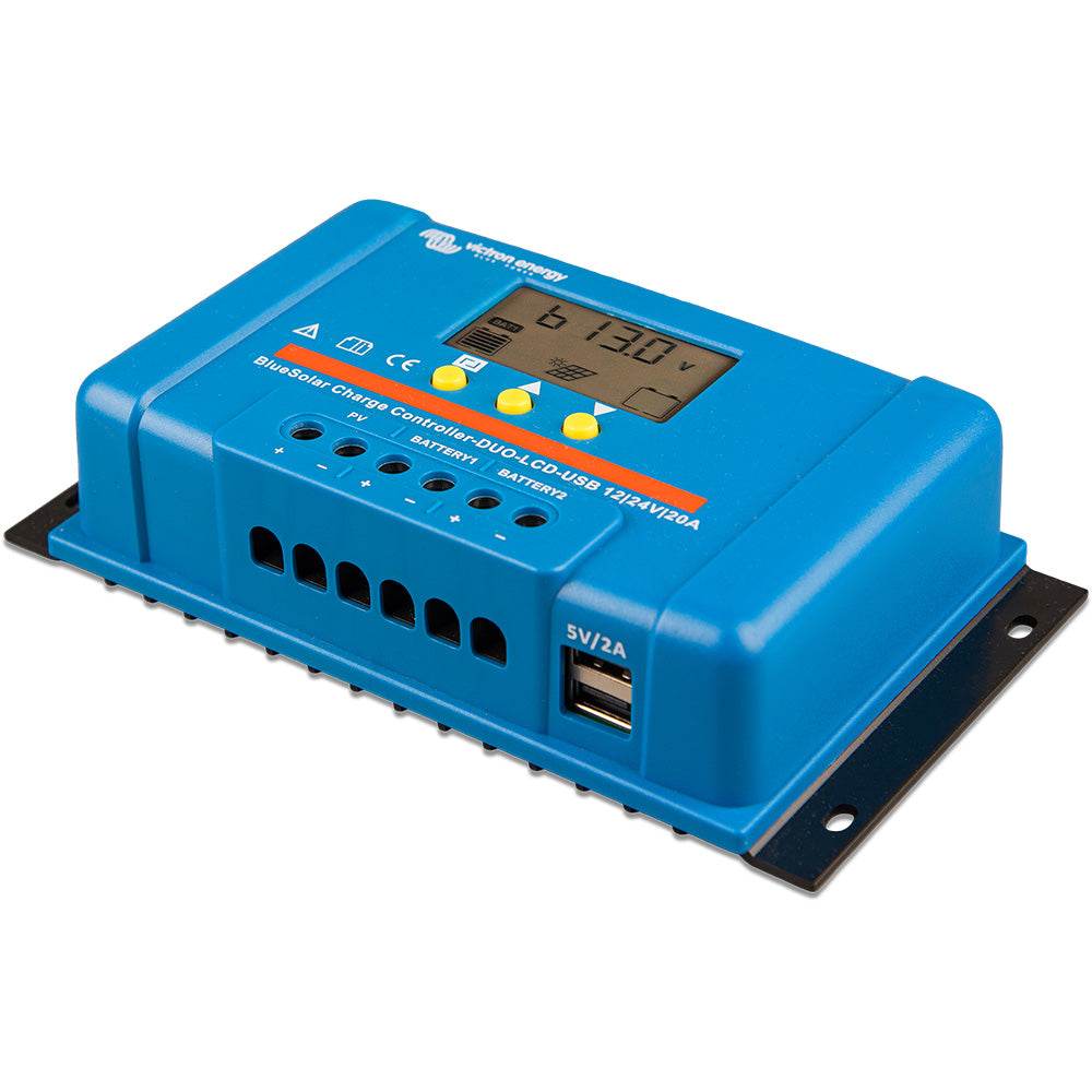 Suncoast Marine and Auto offers Victron BlueSolar PWM Charge Controller (DUO) LCD USB Charge Control - 12/24VDC - 20A [SCC010020060]