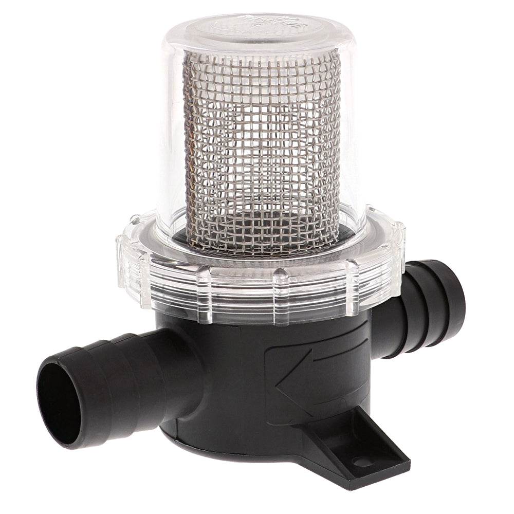 Suncoast Marine and Auto offers Jabsco Pumpgard In-Line Strainer 3/4 Hose - 40 Mesh [36200-0000]