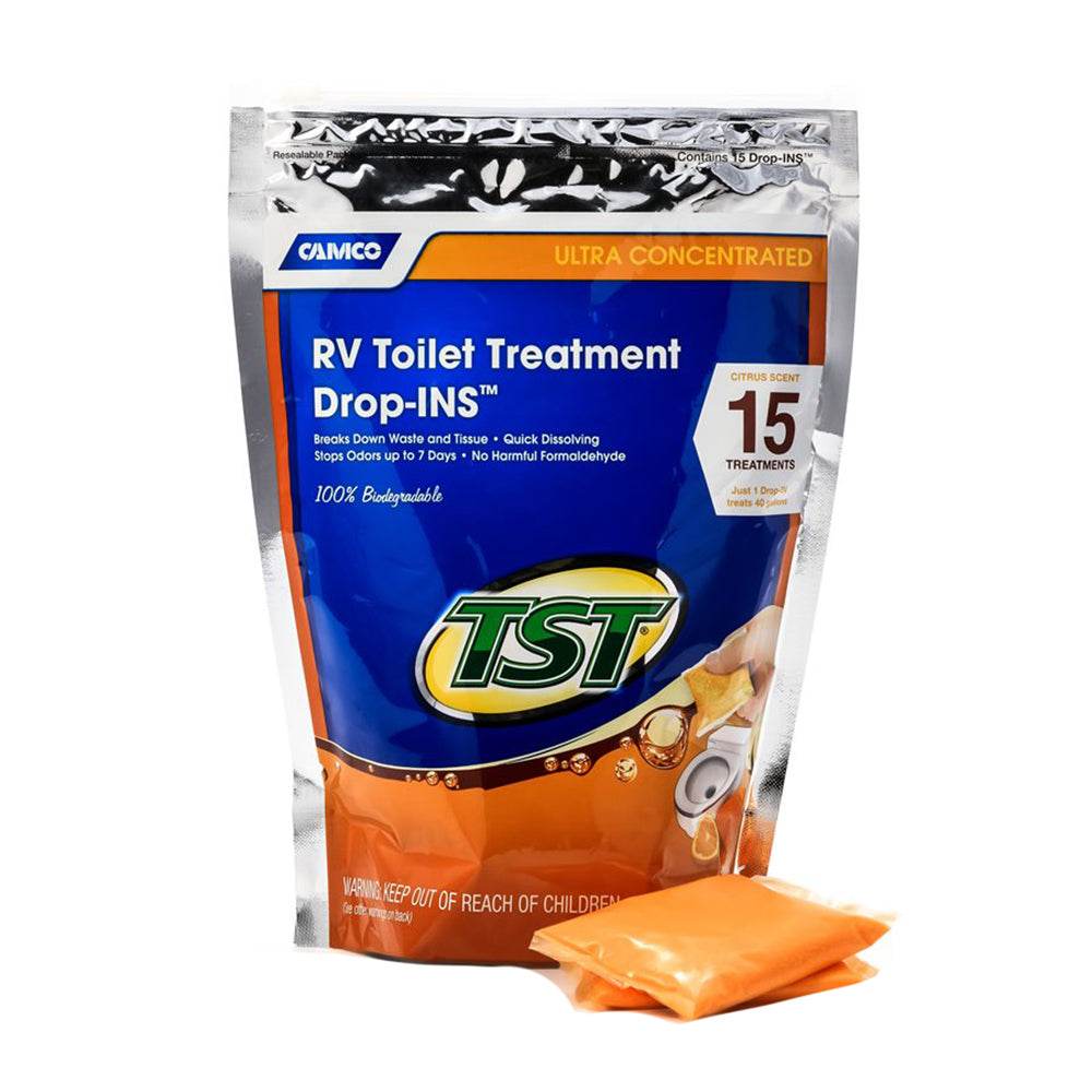 Suncoast Marine and Auto offers Camco TST Orange RV Toilet Treatment Drop-Ins *15-Pack [41189]