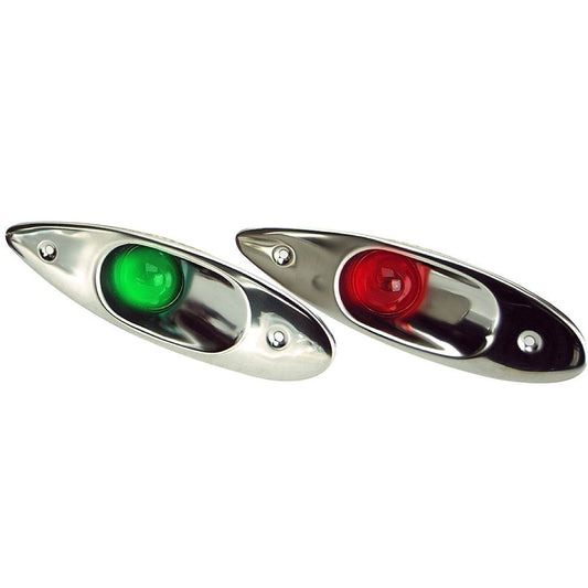 Suncoast Marine and Auto offers Whitecap Flush Mount LED Sidelights - 304 Stainless Steel - Pair [S-0918LED]