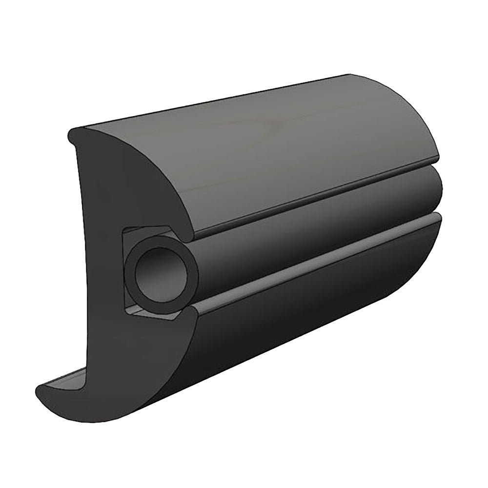 Suncoast Marine and Auto offers TACO Flexible Vinyl Black Rub Rail 1-1/16" x 1-7/8" 50L [V11-2423BKA50-1]