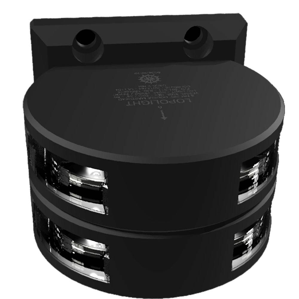 Suncoast Marine and Auto offers Lopolight Series 201-011 - Double Stacked Masthead Light - 3NM - Vertical Mount - White - Black Housing [201-011ST-B]