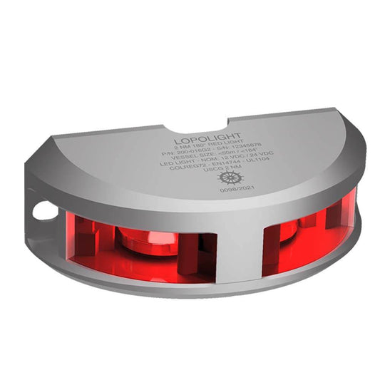 Suncoast Marine and Auto offers Lopolight Series 200-016 - Navigation Light - 2NM - Vertical Mount - Red - Silver Housing [200-016G2]