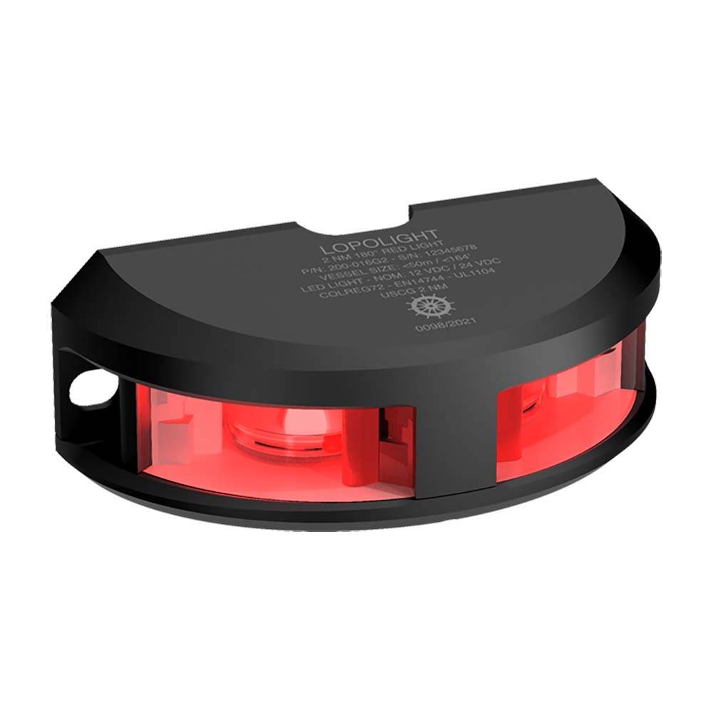 Suncoast Marine and Auto offers Lopolight Series 200-016 - Navigation Light - 2NM - Vertical Mount - Red - Black Housing [200-016G2-B]