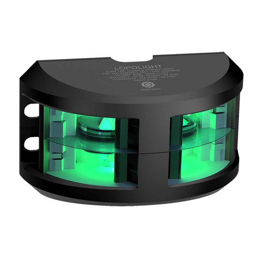 Suncoast Marine and Auto offers Lopolight Series 200-018 - Double Stacked Navigation Light - 2NM - Vertical Mount - Green - Black Housing [200-018G2ST-B]