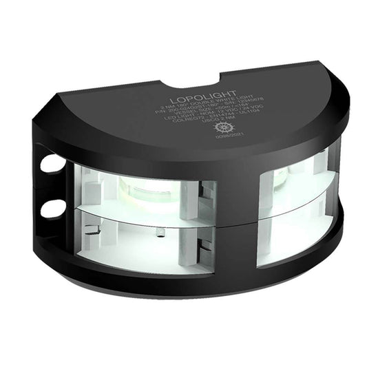 Suncoast Marine and Auto offers Lopolight Series 200-024 - Double Stacked Navigation Light - 2NM - Vertical Mount - White - Black Housing [200-024G2ST-B]