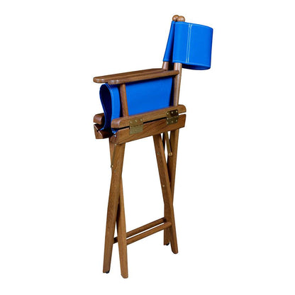 Suncoast Marine and Auto offers Whitecap Directors Chair w/Blue Seat Covers - Teak [60041]