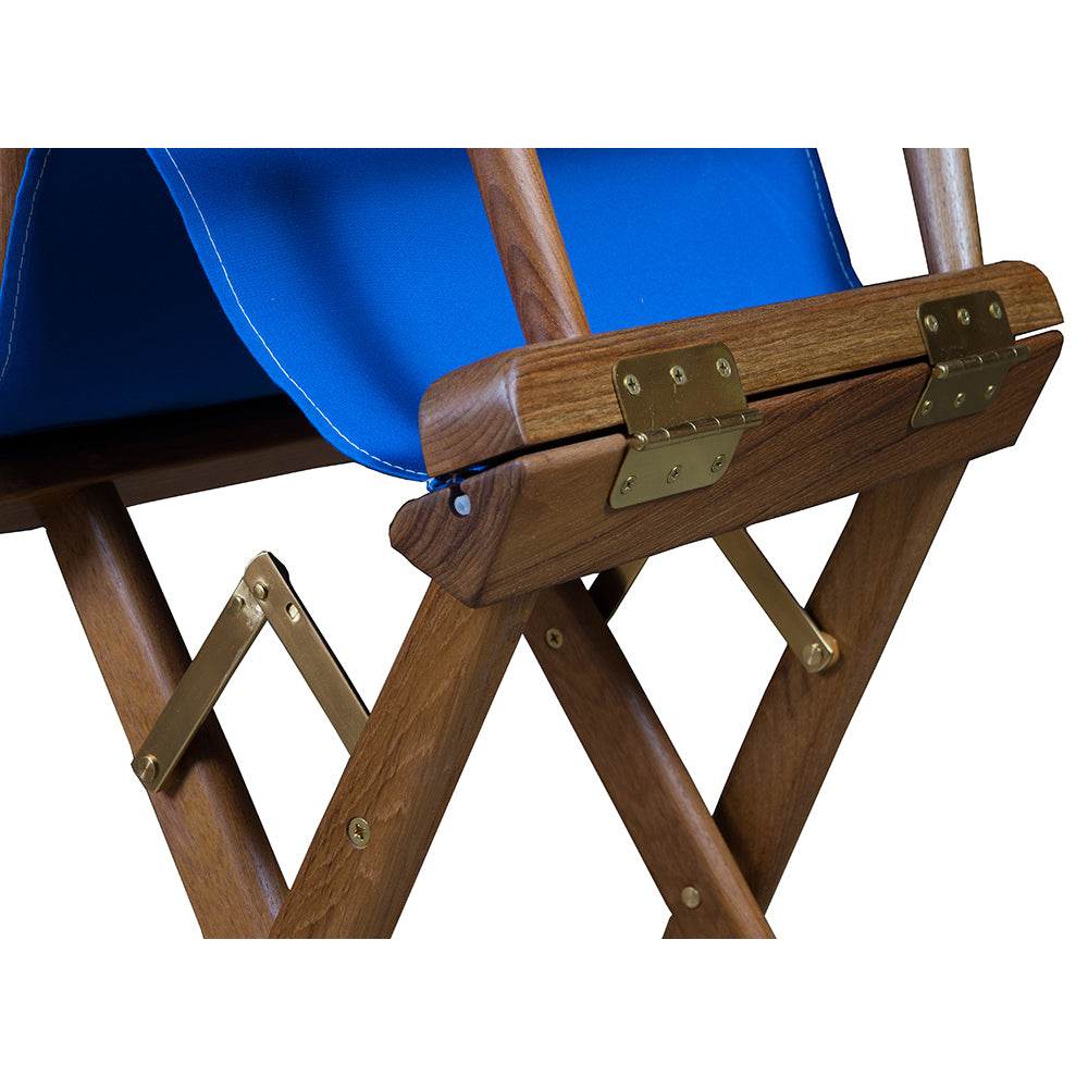 Suncoast Marine and Auto offers Whitecap Directors Chair w/Blue Seat Covers - Teak [60041]