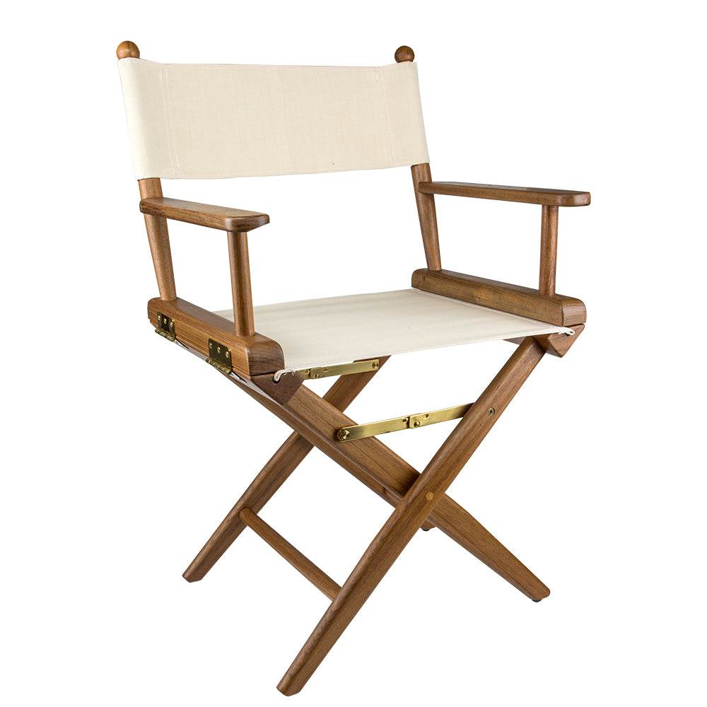 Suncoast Marine and Auto offers Whitecap Directors Chair w/Natural Seat Covers - Teak [60044]