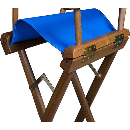 Suncoast Marine and Auto offers Whitecap Captains Chair w/Blue Seat Covers - Teak [60045]