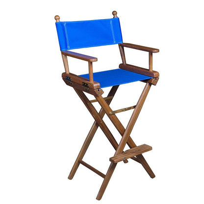 Suncoast Marine and Auto offers Whitecap Captains Chair w/Blue Seat Covers - Teak [60045]