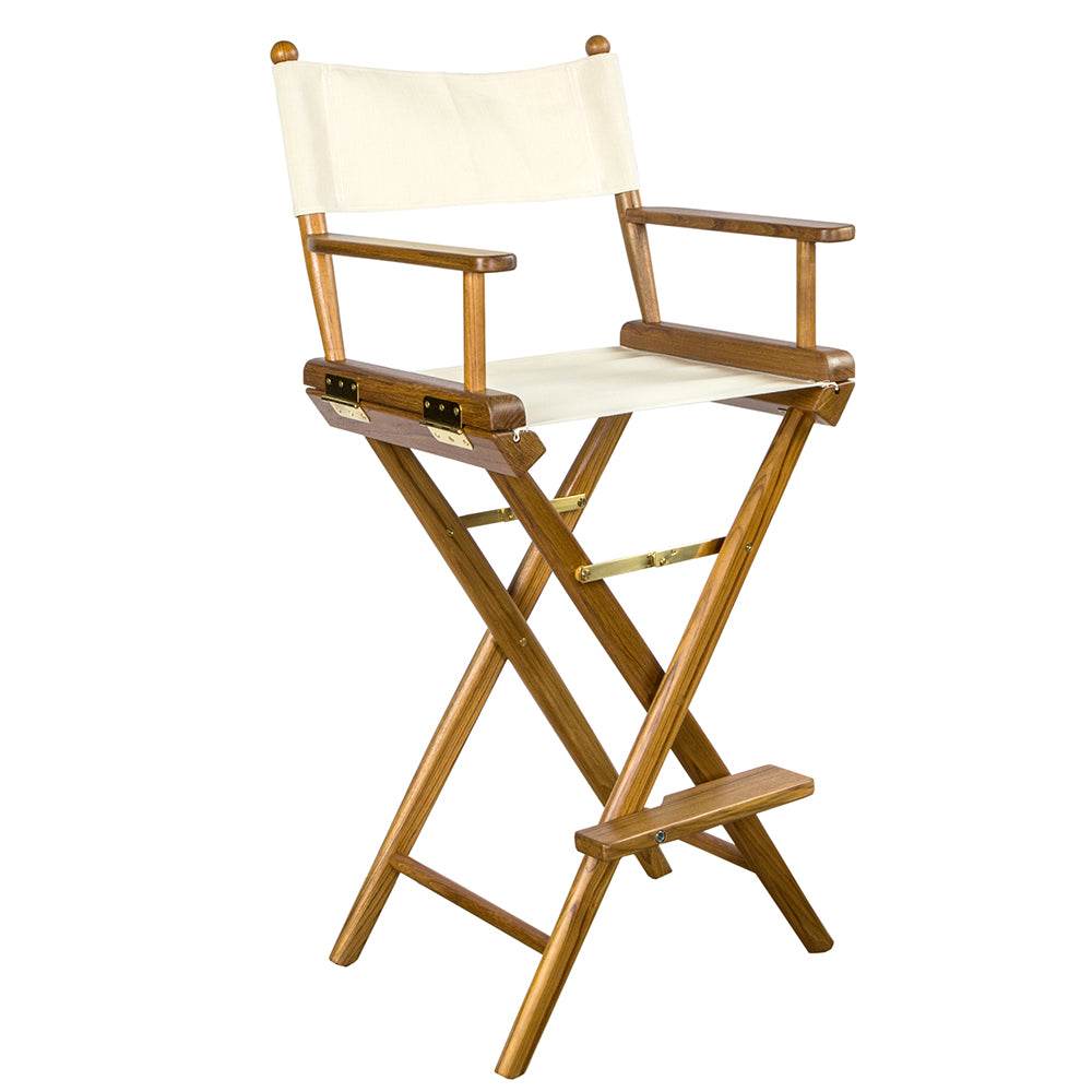 Suncoast Marine and Auto offers Whitecap Captains Chair w/Natural Seat Covers - Teak [60048]