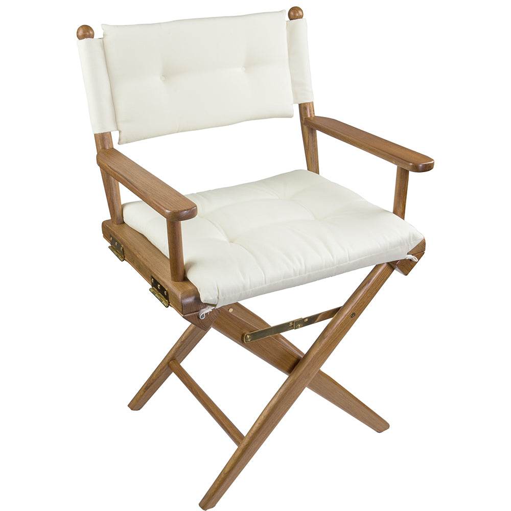 Suncoast Marine and Auto offers Whitecap Directors Chair w/Cream Cushion - Teak [61043]