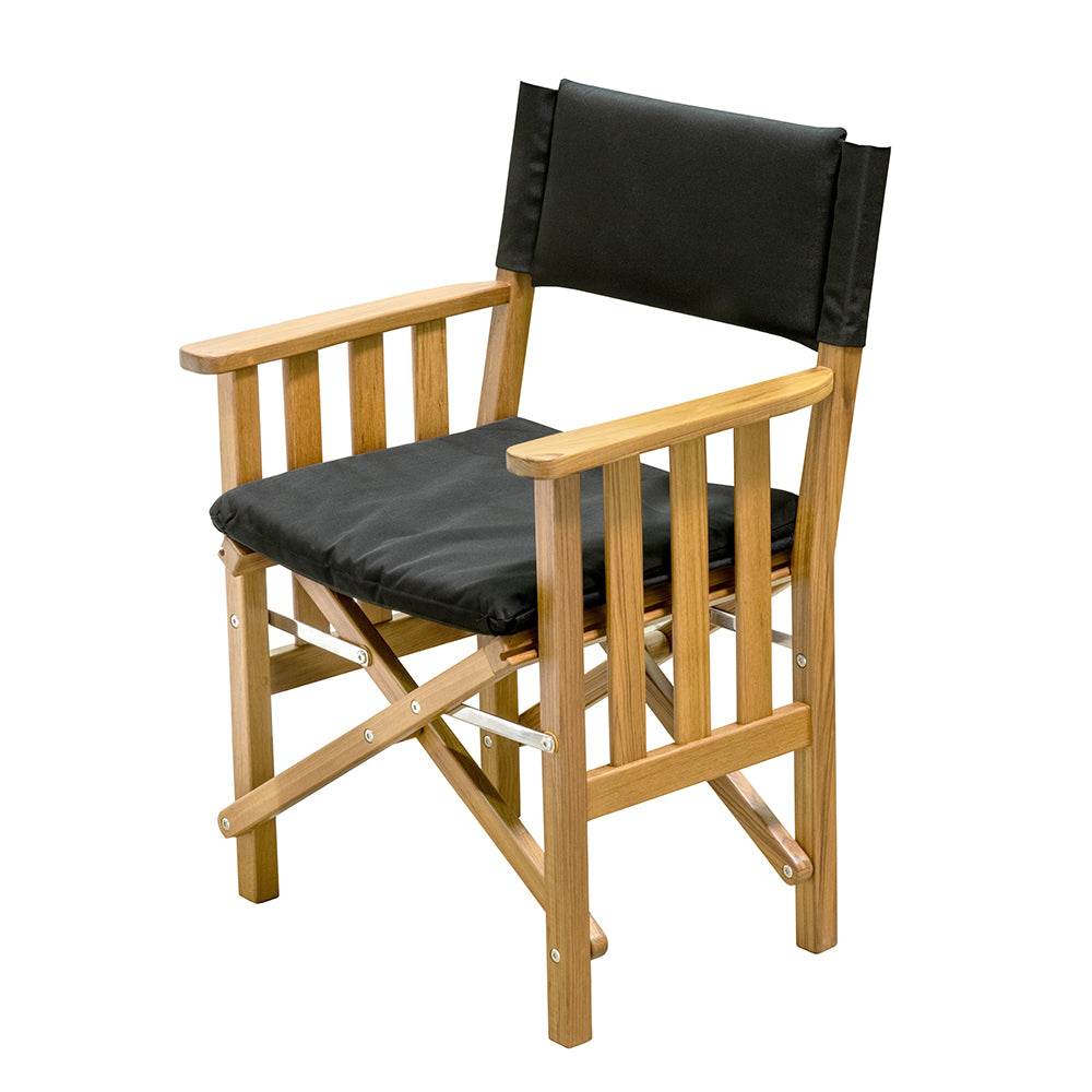 Suncoast Marine and Auto offers Whitecap Directors Chair II w/Black Cushion - Teak [61051]