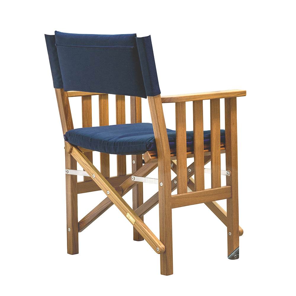 Suncoast Marine and Auto offers Whitecap Directors Chair II w/Navy Cushion - Teak [61052]