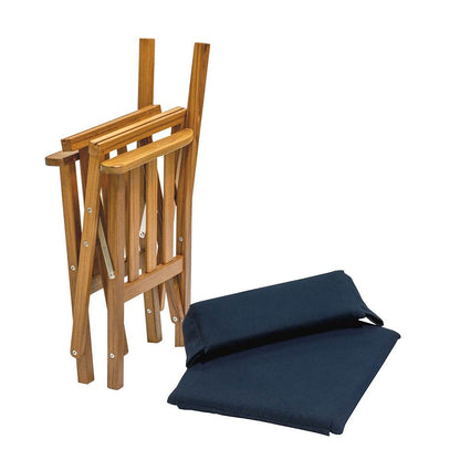 Suncoast Marine and Auto offers Whitecap Directors Chair II w/Navy Cushion - Teak [61052]