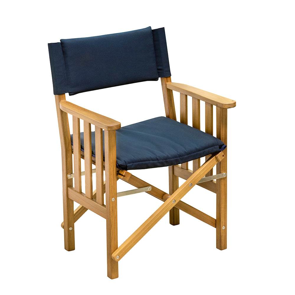 Suncoast Marine and Auto offers Whitecap Directors Chair II w/Navy Cushion - Teak [61052]