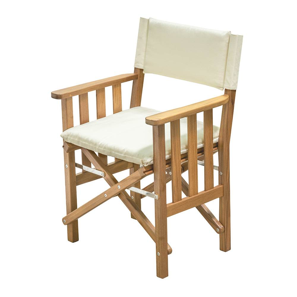 Suncoast Marine and Auto offers Whitecap Directors Chair II w/Cream Cushion - Teak [61053]