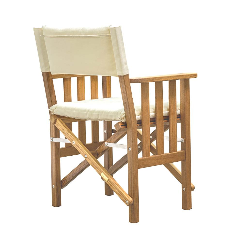 Suncoast Marine and Auto offers Whitecap Directors Chair II w/Cream Cushion - Teak [61053]