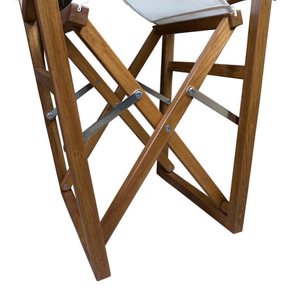 Suncoast Marine and Auto offers Whitecap Directors Chair w/White Batyline Fabric - Teak [63061]