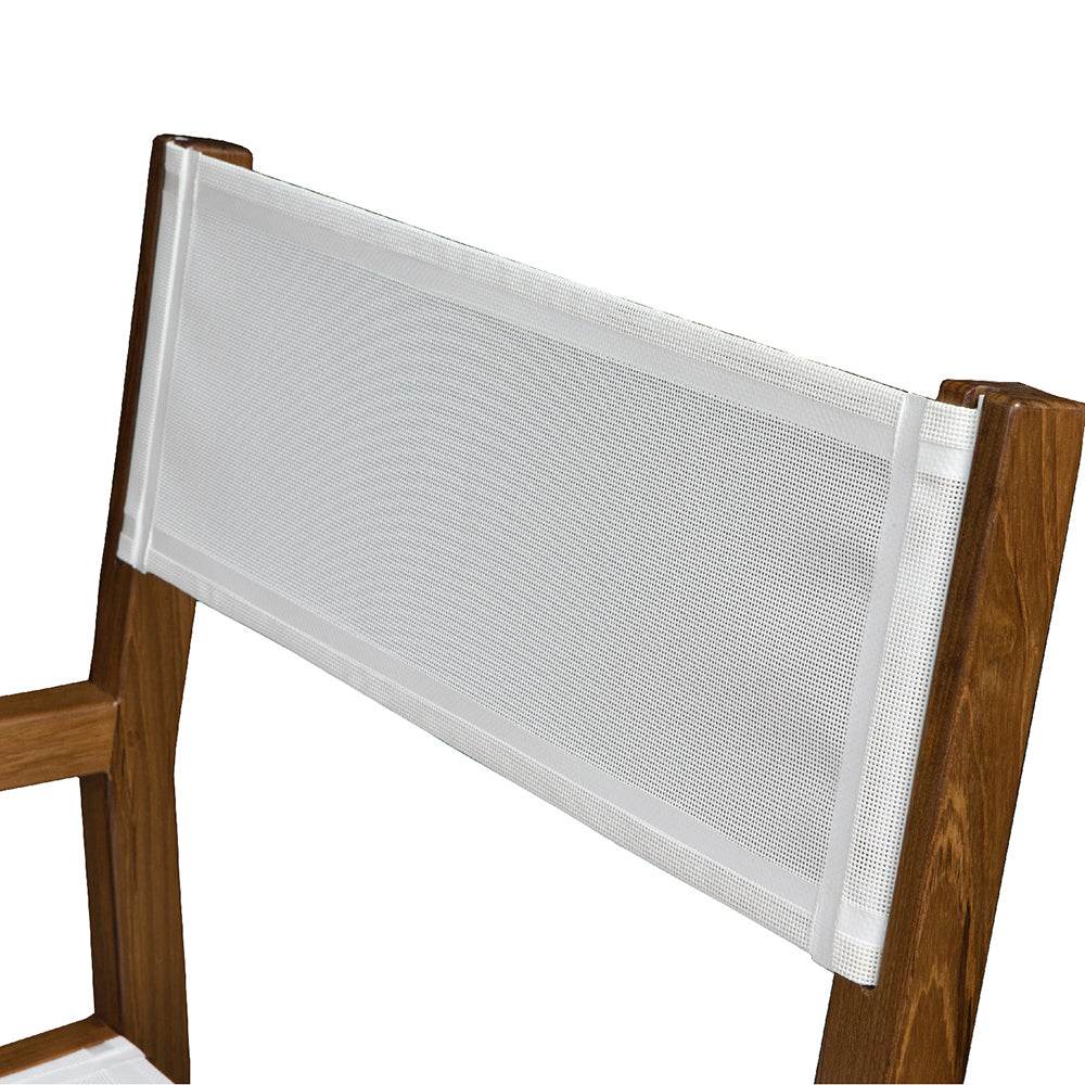 Suncoast Marine and Auto offers Whitecap Directors Chair w/White Batyline Fabric - Teak [63061]