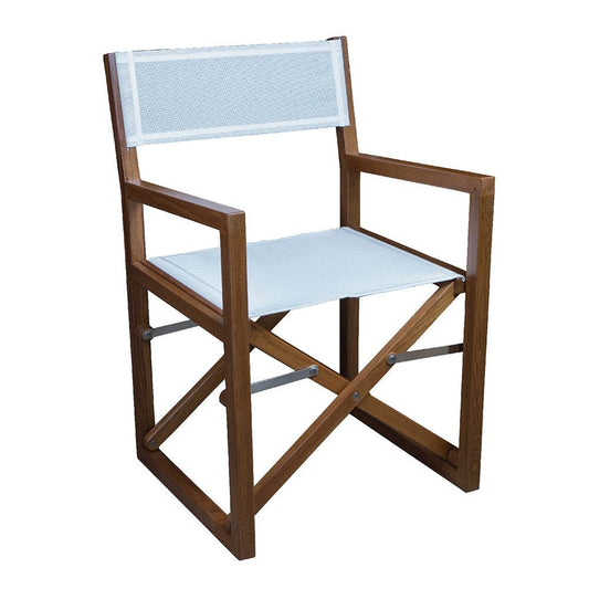 Suncoast Marine and Auto offers Whitecap Directors Chair w/White Batyline Fabric - Teak [63061]