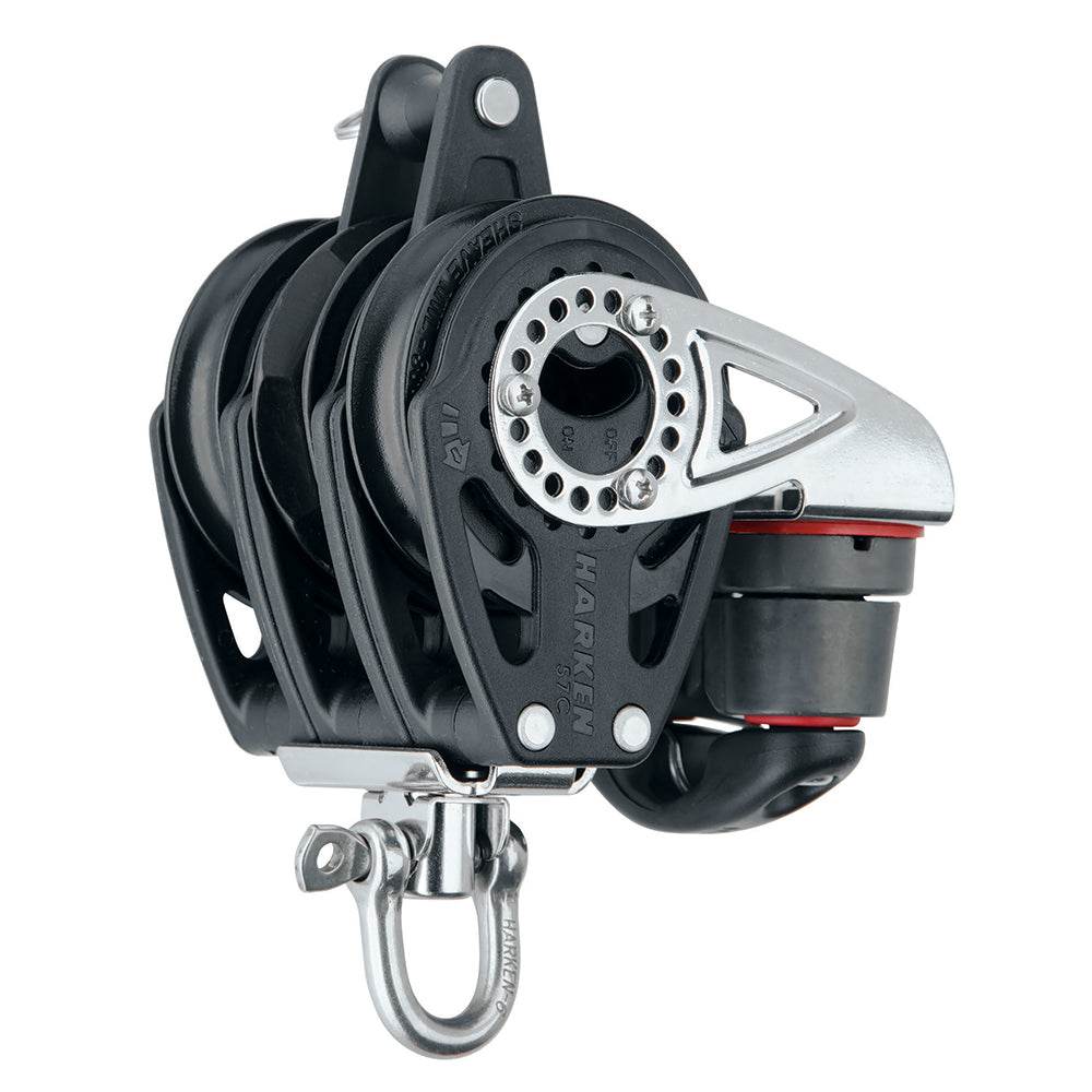 Suncoast Marine and Auto offers Harken 57mm Triple Carbo Block - Swivel, Becket, Cam Cleat [2141]