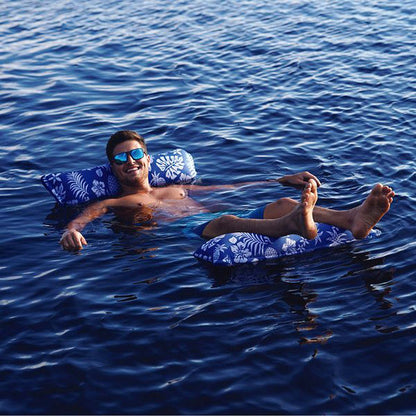 Suncoast Marine and Auto offers Aqua Leisure 4-In-1 Monterey Hammock Supreme XL 53" x 31.5" - Hibiscus Pineapple Royal Blue [APL18904S2]