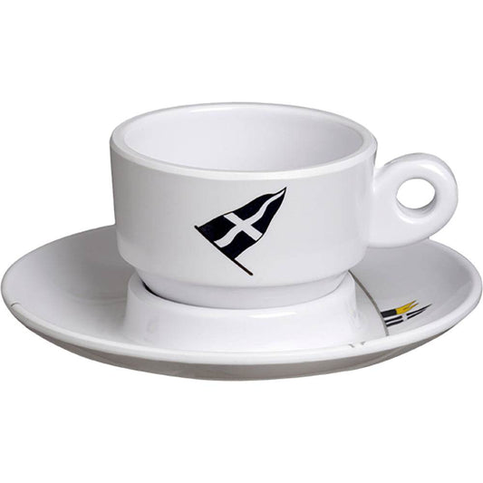 Suncoast Marine and Auto offers Marine Business Melamine Espresso Cup Plate Set - REGATA - Set of 6 [12006C]