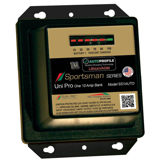 Suncoast Marine and Auto offers Dual Pro SS1 Auto 10A - 1-Bank Lithium/AGM Battery Charger [SS1AUTO]