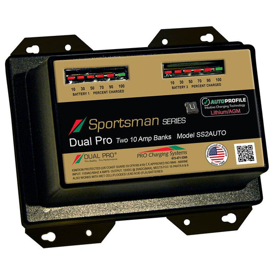 Suncoast Marine and Auto offers Dual Pro SS2 Auto 20A - 2-Bank Lithium/AGM Battery Charger [SS2AUTO]