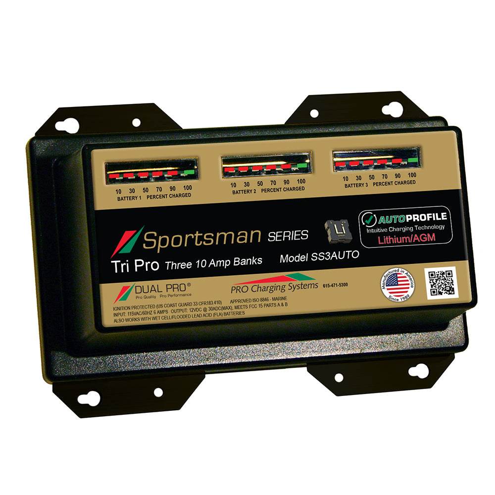 Suncoast Marine and Auto offers Dual Pro SS3 Auto 30A - 3-Bank Lithium/AGM Battery Charger [SS3AUTO]