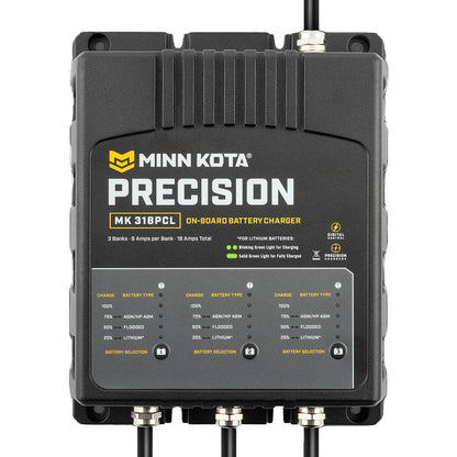 Suncoast Marine and Auto offers Minn Kota On-Board Precision Charger MK-318 PCL 3 Bank x 6 AMP LI Optimized Charger [1833181]