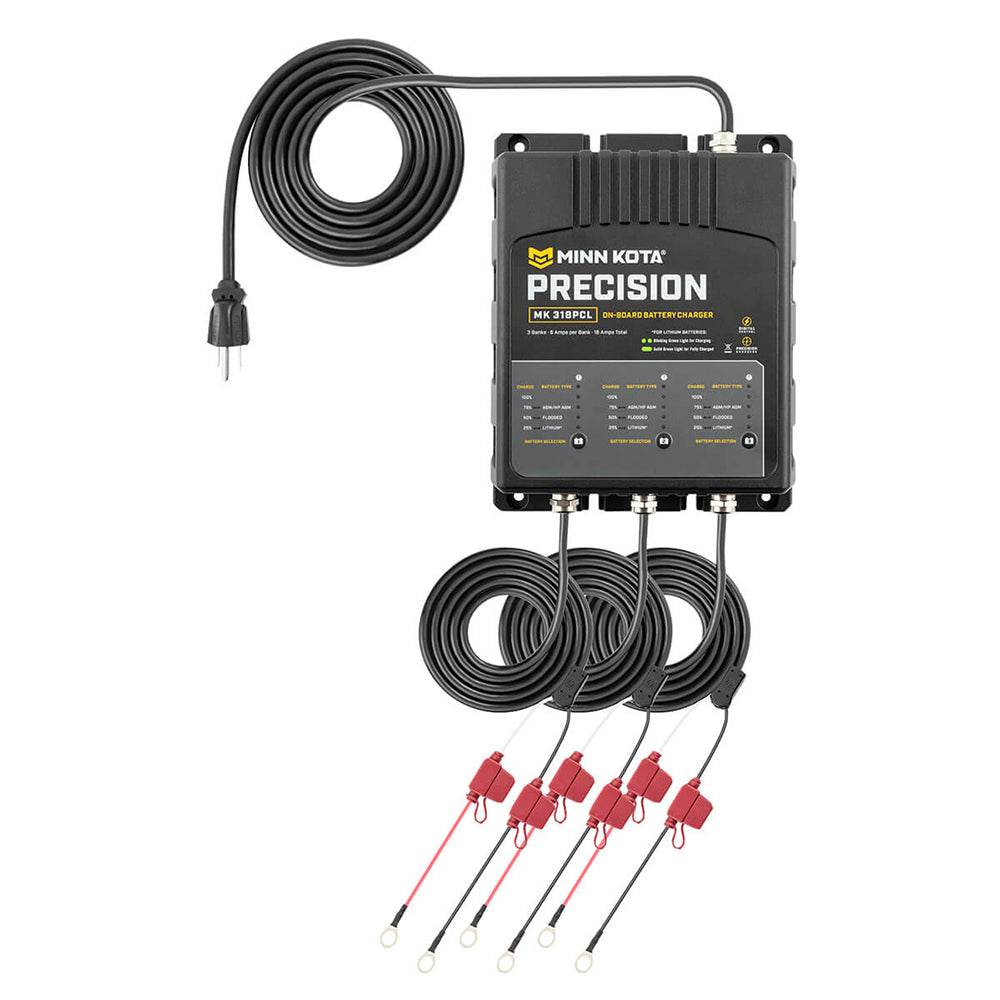 Suncoast Marine and Auto offers Minn Kota On-Board Precision Charger MK-318 PCL 3 Bank x 6 AMP LI Optimized Charger [1833181]