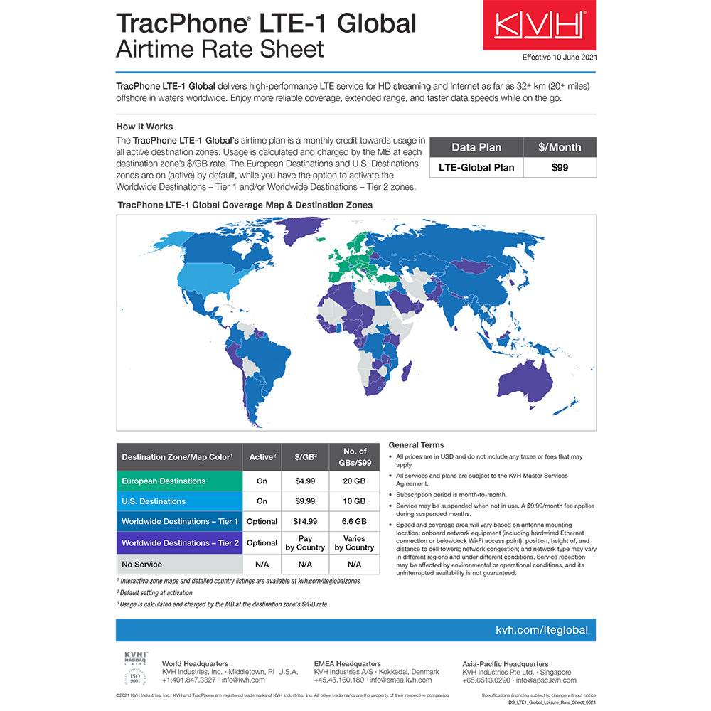 Suncoast Marine and Auto offers KVH TracPhone LTE-1 Global [01-0419-01]