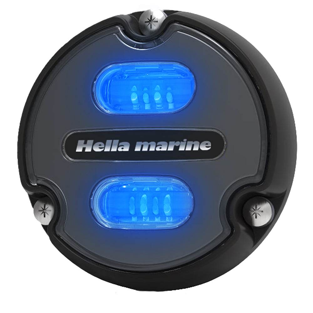 Suncoast Marine and Auto offers Hella Marine Apelo A1 Blue White Underwater Light - 1800 Lumens - Black Housing - Charcoal Lens [016145-001]