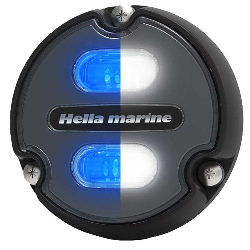 Suncoast Marine and Auto offers Hella Marine Apelo A1 Blue White Underwater Light - 1800 Lumens - Black Housing - Charcoal Lens [016145-001]