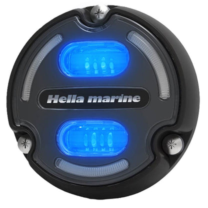 Suncoast Marine and Auto offers Hella Marine Apelo A2 Blue White Underwater Light - 3000 Lumens - Black Housing - Charcoal Lens w/Edge Light [016147-001]