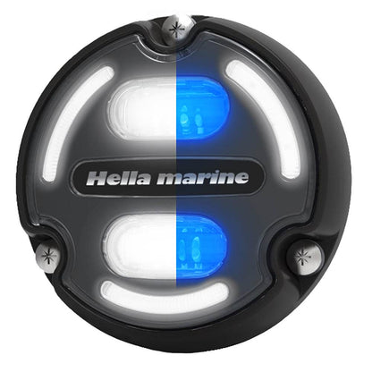 Suncoast Marine and Auto offers Hella Marine Apelo A2 Blue White Underwater Light - 3000 Lumens - Black Housing - Charcoal Lens w/Edge Light [016147-001]