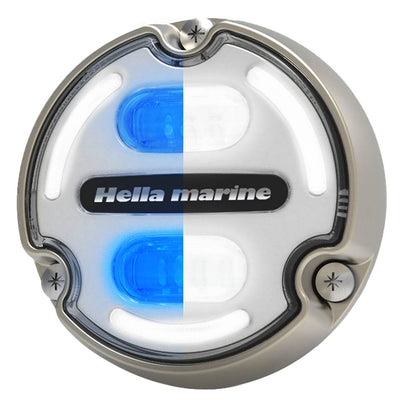 Suncoast Marine and Auto offers Hella Marine Apelo A2 Blue White Underwater Light - 3000 Lumens - Bronze Housing - White Lens w/Edge Light [016147-101]