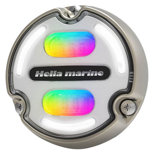 Suncoast Marine and Auto offers Hella Marine Apelo A2 RGB Underwater Light - 3000 Lumens - Bronze Housing - White Lens w/Edge Light [016148-101]