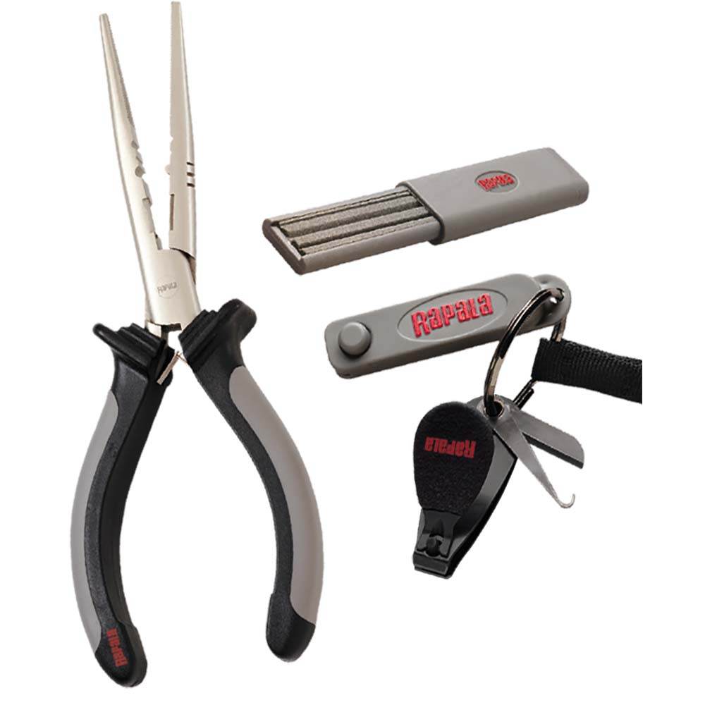 Suncoast Marine and Auto offers Rapala Combo Pack - Pliers, Clipper, Punch Sharpener [RTC-6PCHS]