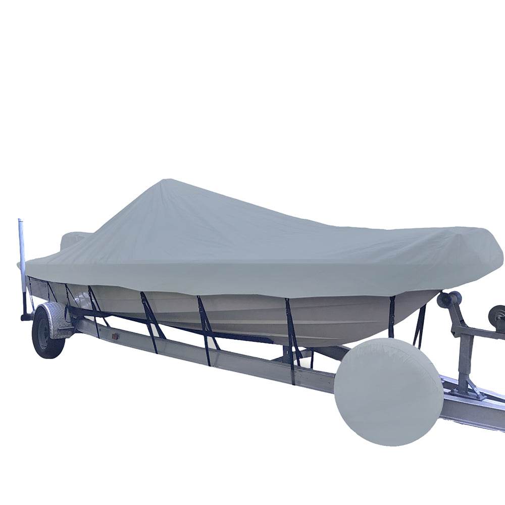 Suncoast Marine and Auto offers Carver Sun-DURA Styled-to-Fit Boat Cover f/19.5 V-Hull Center Console Shallow Draft Boats - Grey [71219S-11]