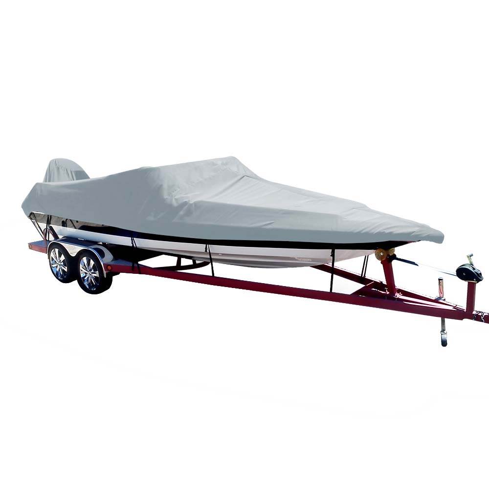 Suncoast Marine and Auto offers Carver Poly-Flex II Styled-to-Fit Boat Cover f/18.5 Ski Boats with Low Profile Windshield - Grey [74018F-10]