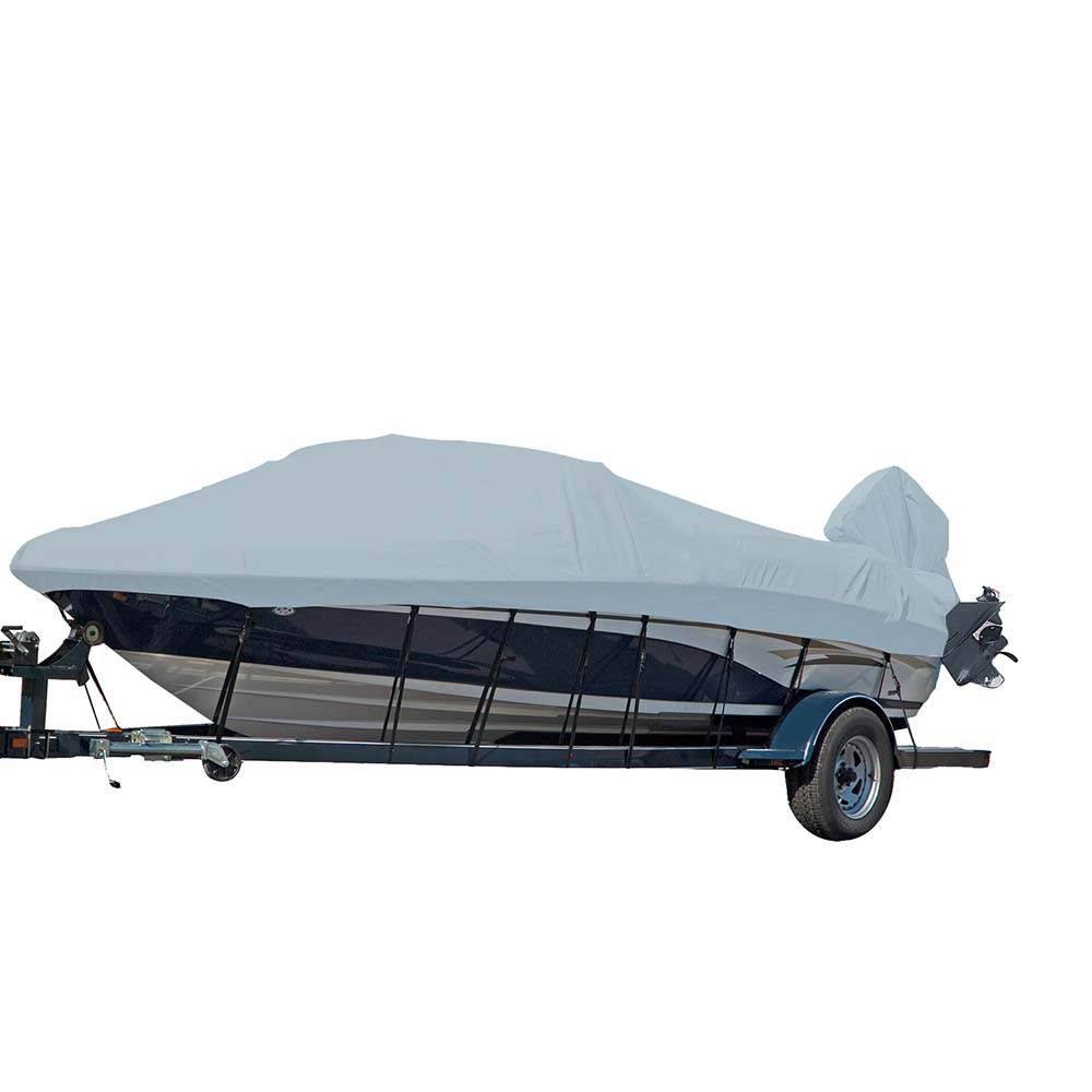 Suncoast Marine and Auto offers Carver Sun-DURA Styled-to-Fit Boat Cover f/16.5 V-Hull Runabout Boats w/Windshield Hand/Bow Rails - Grey [77016S-11]