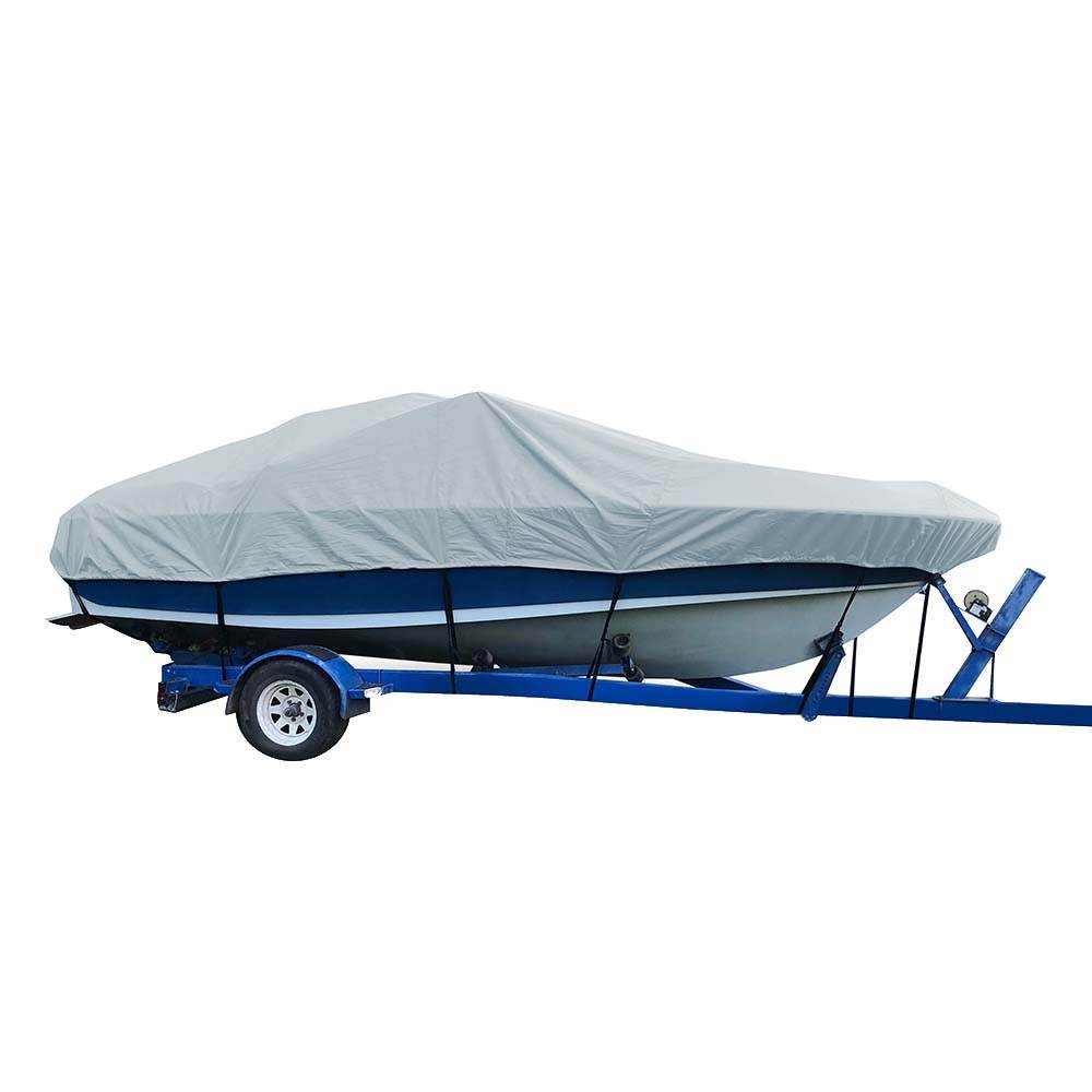 Suncoast Marine and Auto offers Carver Sun-DURA Styled-to-Fit Boat Cover f/24.5 V-Hull Low Profile Cuddy Cabin Boats w/Windshield Rails - Grey [77724S-11]