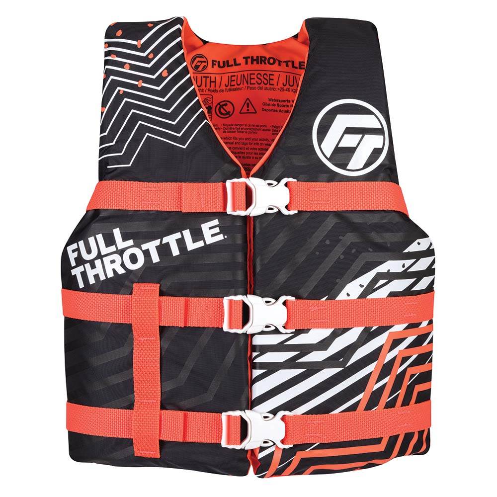 Suncoast Marine and Auto offers Full Throttle Youth Nylon Life Jacket - Pink/Black [112200-105-002-22]